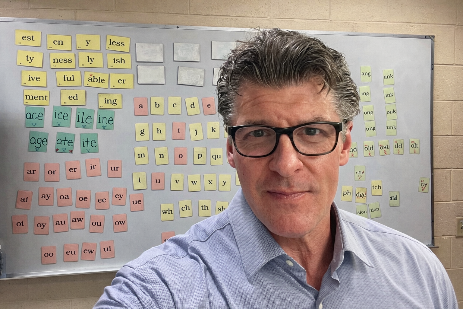 Rob Mitchell, W.D.T., teaching with Wilson word-study materials