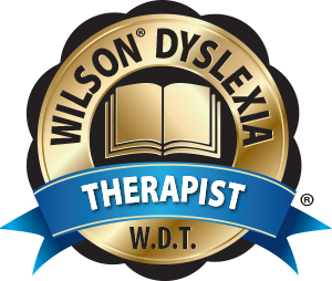 Wilson Dyslexia Therapist (W.D.T.) certification badge